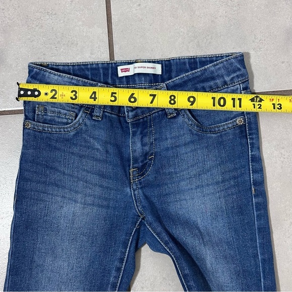 Levi’s Kids Girls Denim 701 Super Skinny Jeans Star Print size 8. - Picture 9 of 9